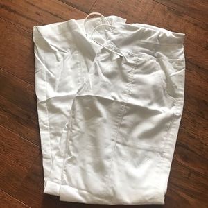 White scrub pants